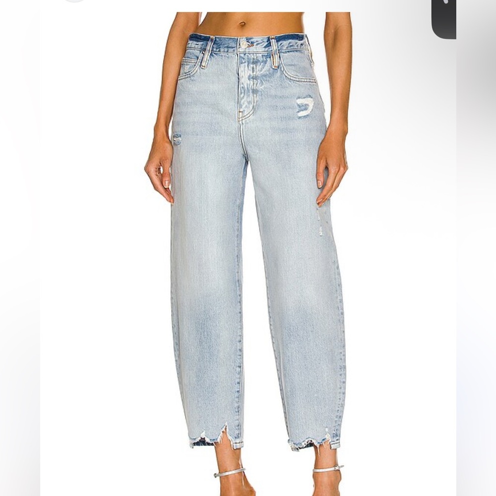 FRAME Denim Ultra High Rise Barrel Jeans